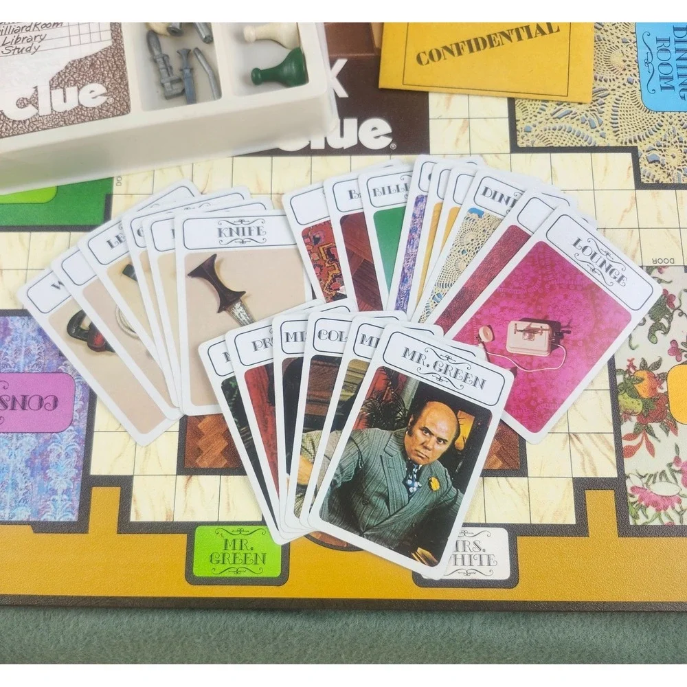 Vintage Parker Brothers Clue 1972 Detective Board Game Complete Rare 1970s Good